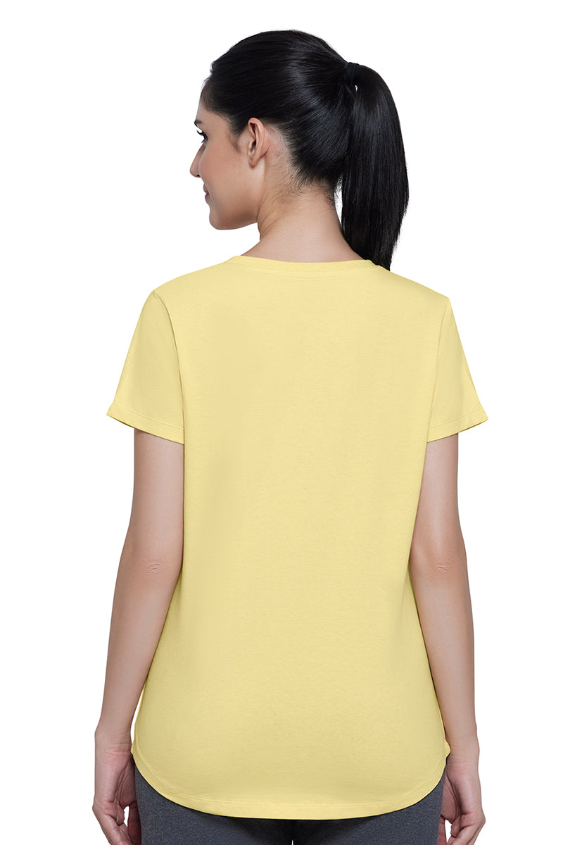 Essential V-neck Tee - Sunshine Marl