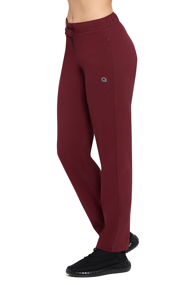 Essential Relaxed Full Length Pants - Pomegranate