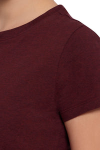 Essential Long Length Tee - Pomegranate Marl thumbnail 5
