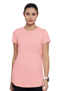Essential Long Length Tee - Peach Blossom Marl - color option