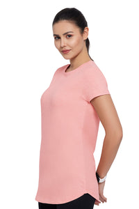 Essential Long Length Tee - Peach Blossom Marl thumbnail 3