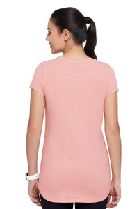 Essential Long Length Tee - Peach Blossom Marl thumbnail 2