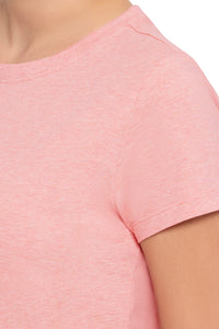 Essential Long Length Tee - Peach Blossom Marl thumbnail 5