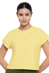 Essential Crop Top - Sunshine Marl - color option
