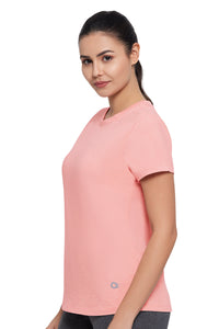 Essential Crew Neck Tee - Peach Blossom Marl thumbnail 3