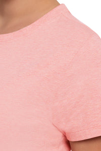 Essential Crew Neck Tee - Peach Blossom Marl thumbnail 5