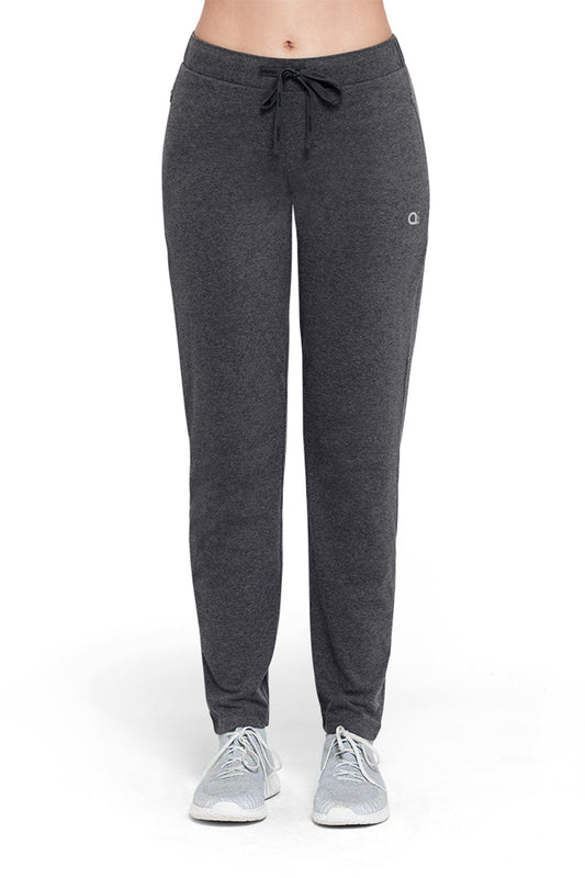 Essential Relaxed Full Length Pants - Gray Pinstripe Marl
