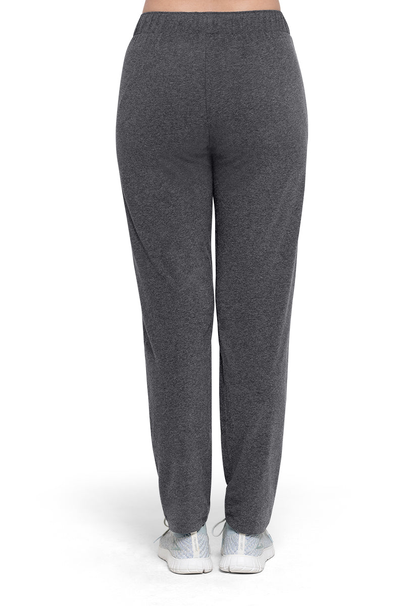 Essential Relaxed Full Length Pants - Gray Pinstripe Marl