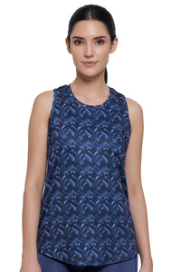 Energize Racerback Tank Top - Midnight Print 01 thumbnail 1