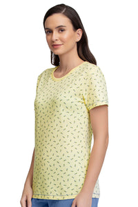 Scoop Neck Sleep Tee - Ditsy Floral Pr Yellow thumbnail 3