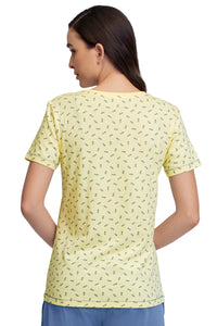 Scoop Neck Sleep Tee - Ditsy Floral Pr Yellow thumbnail 2