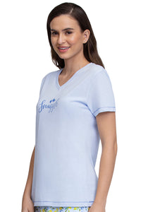 V-Neck Sleep Tee - Ancient Water thumbnail 3