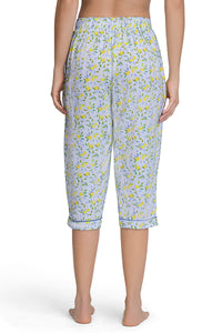 Capri Length Pyjama Bottom - Lemon Leaf Pr thumbnail 2