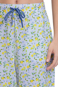 Capri Length Pyjama Bottom - Lemon Leaf Pr thumbnail 5