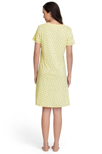 Knee-Length Sleep Dress - Ditsy Floral Pr Yellow thumbnail 2