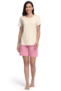Scoop Neck Sleep Tee - Ditsy Heart Pr thumbnail 4