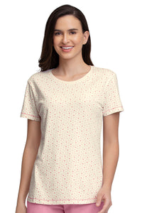 Scoop Neck Sleep Tee - Ditsy Heart Pr - color option