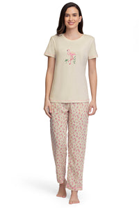 Scoop Neck Sleep Tee - Whitesmoke thumbnail 4