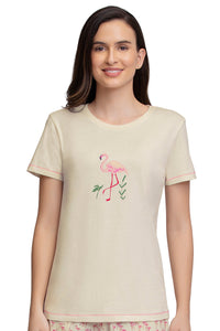 Scoop Neck Sleep Tee - Whitesmoke - color option