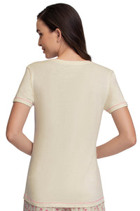 Scoop Neck Sleep Tee - Whitesmoke thumbnail 2