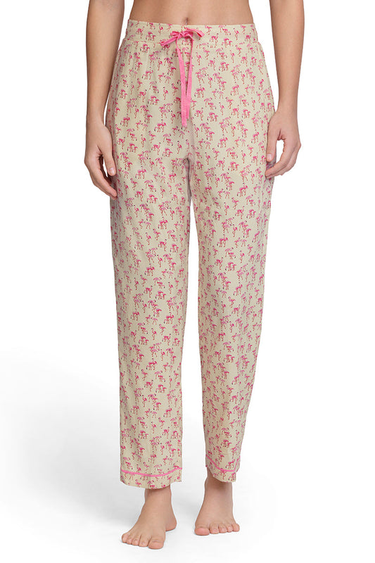 Full Length Pyjama Bottom - Flamingo Pr