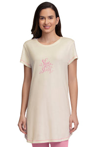Scoop Neck Sleep Tunic - Whitesmoke thumbnail 1