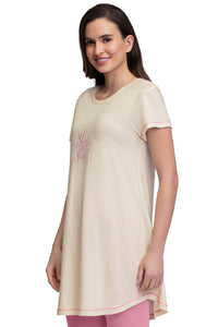 Scoop Neck Sleep Tunic - Whitesmoke thumbnail 3