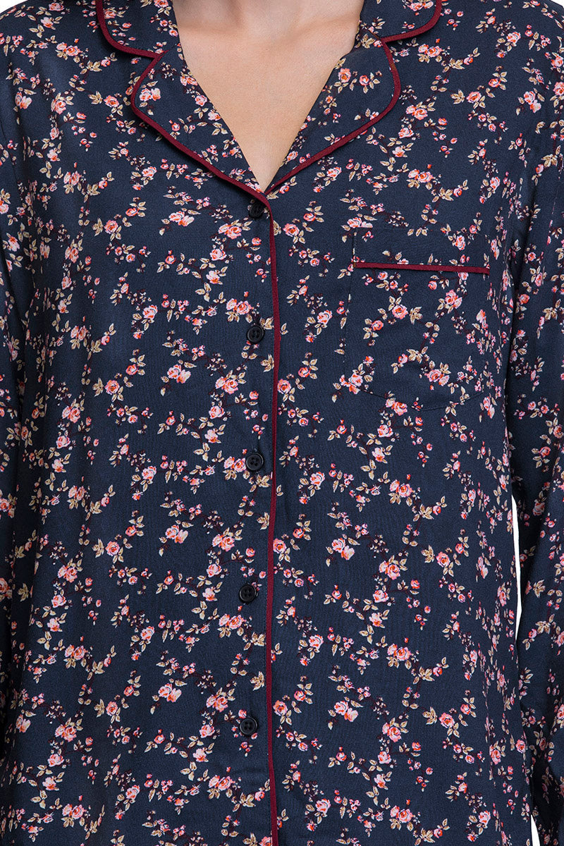 Sleep Set - Floral Pr Navy - Image 4 of 4