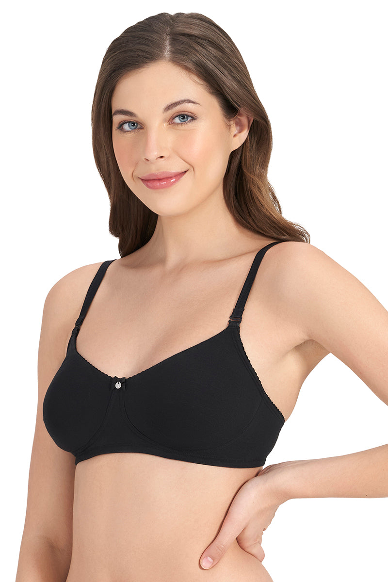 All Day Comfort Non-padded & Non-wired Bra - Black