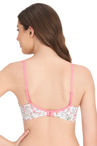Smooth Charm Padded Non-Wired Printed T-Shirt Bra - Floral Whimsy Pr thumbnail 4