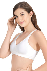 True Comfort V-Neck Non-Padded Non-Wired Bra - White thumbnail 2
