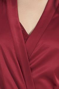 Eternal Bliss Beautiful Dreamer Satin Lace Robe - Henna thumbnail 5