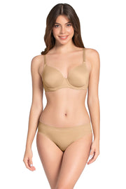 Smooth Moves Padded Wired T-Shirt Bra - Sandalwood