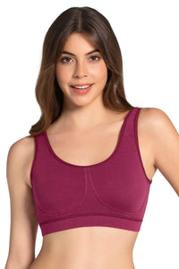 All Day at Home Bra - Beet Red - color option