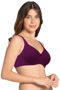Cool Contour Non-padded Non-wired Support Bra - Plum Caspia thumbnail 3