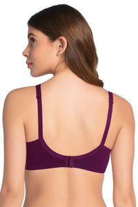 Cool Contour Non-padded Non-wired Support Bra - Plum Caspia thumbnail 2