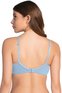 Cotton Casual Padded Non-wired T-shirt Bra - Soft Chambray Marl thumbnail 2