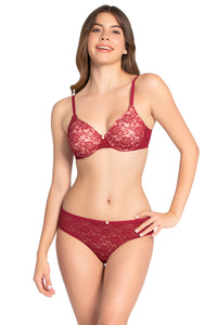 Floral Romance Low Rise Bikini Panty - Rumba Red-Impatiens Pink thumbnail 2