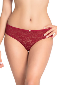 Floral Romance Low Rise Bikini Panty - Rumba Red-Impatiens Pink - color option