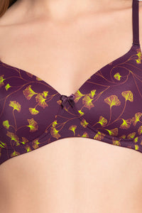 Smooth Charm Padded Non-Wired T-shirt Bra - Linear Floral Print thumbnail 4