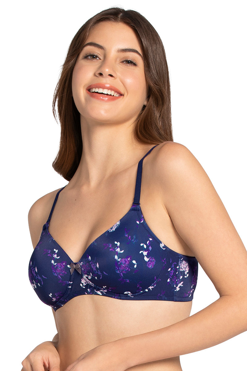 Buy Green/Purple Floral Padded Bandeau Top Printed Bikini from