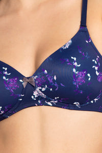 Smooth Charm Padded Non-Wired T-shirt Bra - Hydrangea Floral Print thumbnail 4