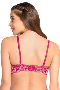 Eternal Bliss Padded Wired Lace Bra - Granita thumbnail 3