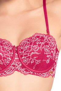 Eternal Bliss Padded Wired Lace Bra - Granita thumbnail 4