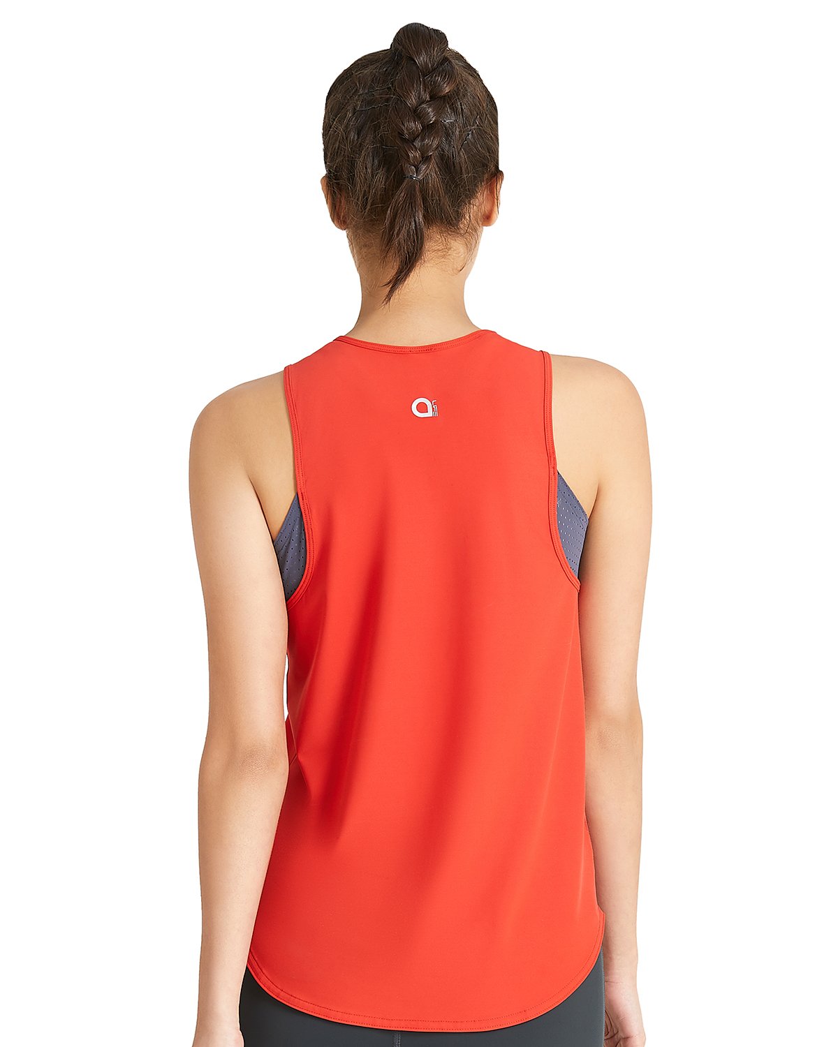 Smooth and Seamless Fitness Tank Top - Molten Lava