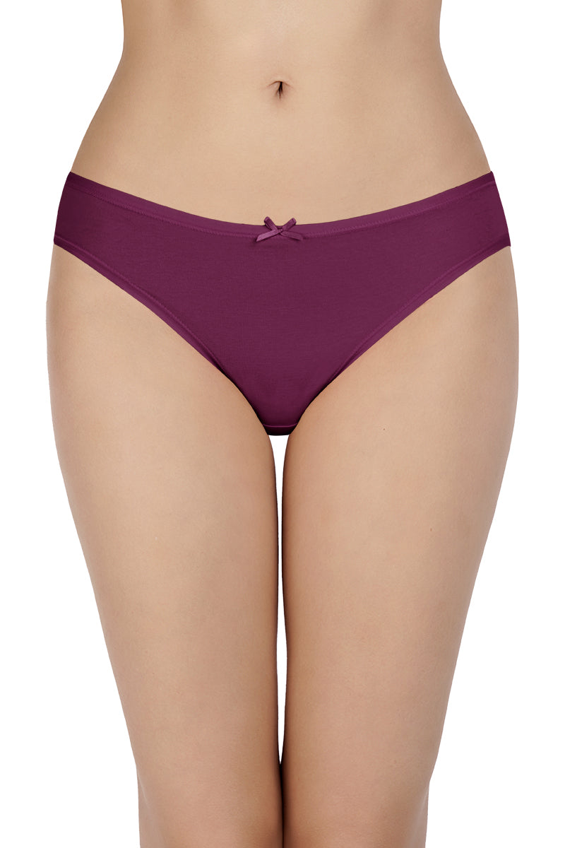 Assorted Low Rise Bikini (Pack of 5) - Purple Pr