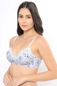 Satin Edge Padded Non-wired T-shirt Bra - Lilac Hint Pr thumbnail 3
