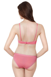 Cotton Casuals Padded Wired T-Shirt Bra - Salmon Rose