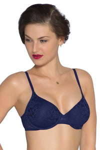 Floral Romance Padded Wired Bra - Blue Bell - color option
