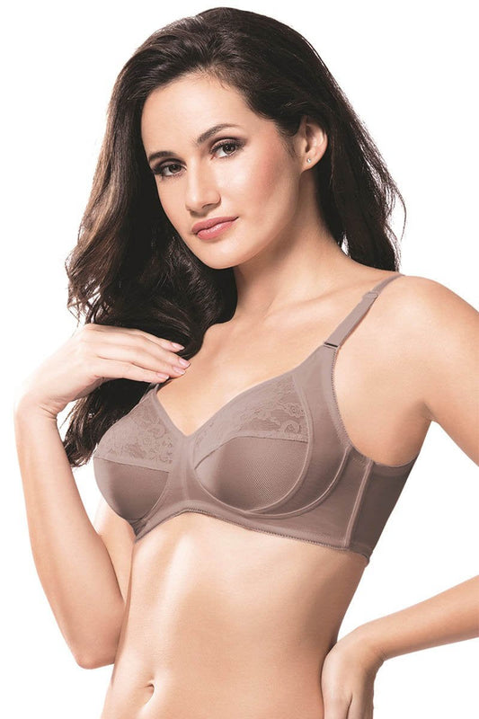 Perfect Non-Padded Non-Wired Full Cover Shaper Bra - Mushroom